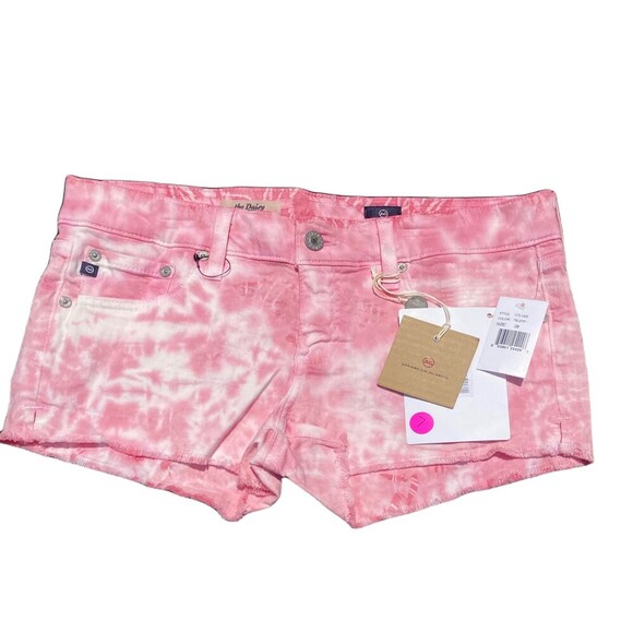 AG Adriano Goldschmied Daisy Low Rise Pink Tie Dye Women's Shorts 28 NWT PT-007 - Picture 2 of 5